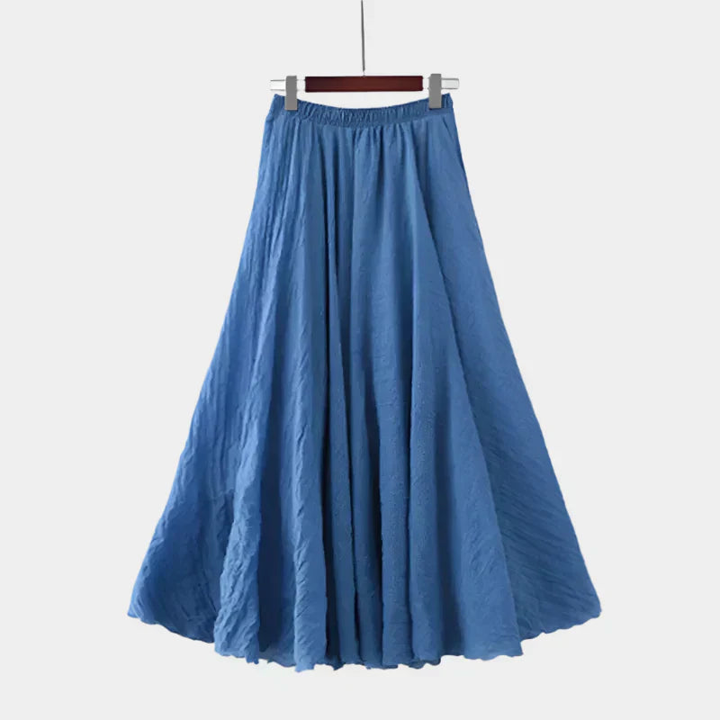 Elegantiškas sijonas aukštu liemeniu