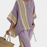 Dalia – Boho stiliaus lino ir bambuko komplektas