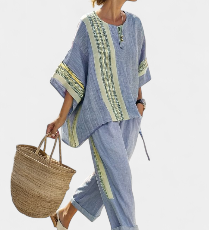 Vėjūnė – boho stiliaus lino ir bambuko komplektas